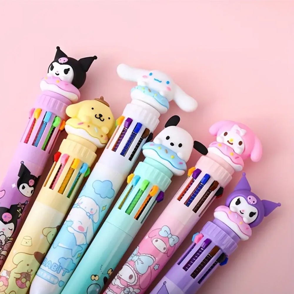 Cute Multicolor Sanrio Character Pens